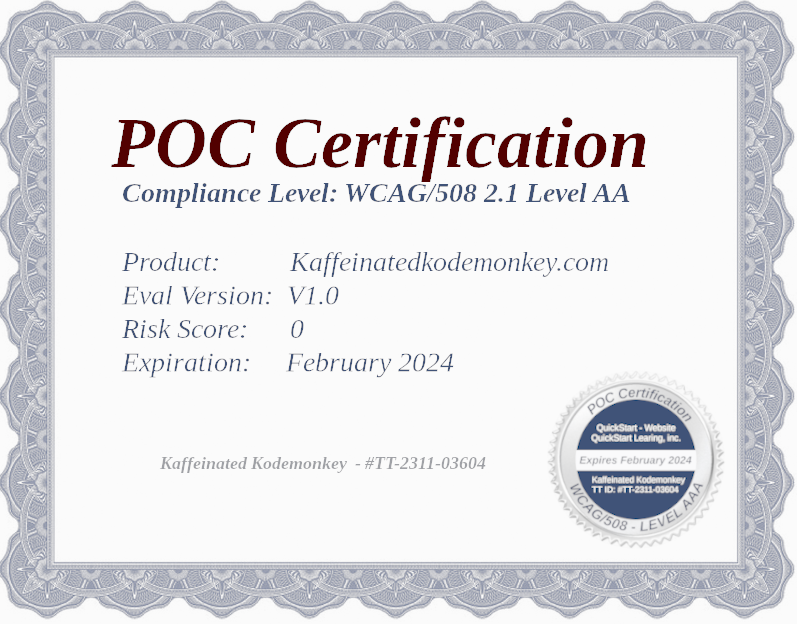 Poc Certificate
